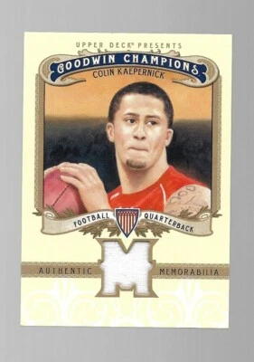 2012 Upper Deck Goodwin Champions Colin Kaepernick Jersey - Image 1 of 2