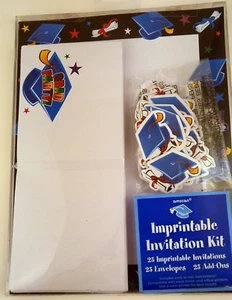 Graduation Party Inkjet Printer Paper 8.5" X 11" Invites 25 ct + Envelopes KIT - Picture 1 of 5