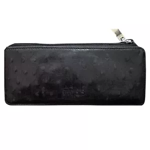 WILSONS LEATHER PELLE STUDIO black pebbled leather wallet - Picture 1 of 4