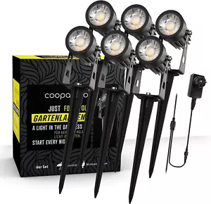 Gartenbeleuchtung 6 er Set IP65 wetterfeste Gartenstrahler LED Gartenleuchten - Bild 1 von 7