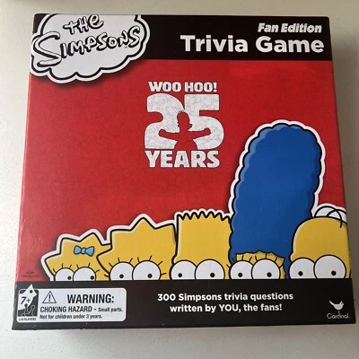 Simpsons Trivia Board Game WOO HOO 25 YEARS Fan Edition 300 Trivia Questions - Image 1 of 4