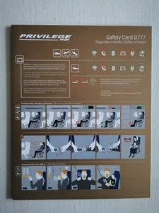 Safety Card Privilege Style B777 Feb 23 - Bild 1 von 3