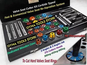 Valve seat cutter kit Go Kart Mower Motorcycle ATV 3 Angle Valve Job - Picture 1 of 12