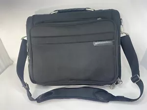 Briggs & Riley Black Messenger Laptop Briefcase Ser# 05-BB108-0482636-3 - Picture 1 of 19