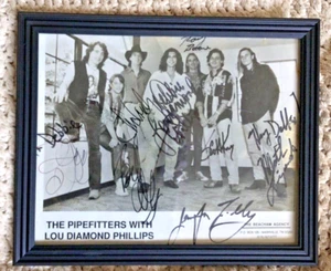 Lou Diamond Phillips &The Pipefitters Signed Framed Photo, With Signed Sketch - Picture 1 of 3