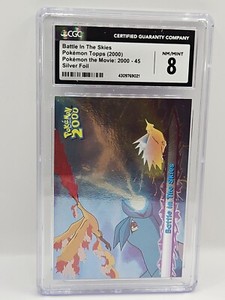 Topps Pokémon The Movie 2000 Battle In The Skies- Silver Foil- CGC 8 - RARE!!