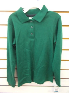 Girls Nautica $24 Burgundy or Forest Green Long Sleeved Uniform Polo Size XL(6X) - Picture 1 of 10