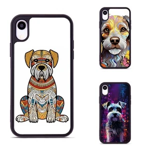 pattern Schnauzer print Trendy Cover For Motorola Moto Google Pixel OnePlus - Picture 1 of 25