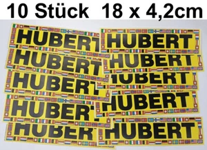 10x STICKER NAME HUBERT AUFKLEBER Autoaufkleber Namensschild International - Picture 1 of 1