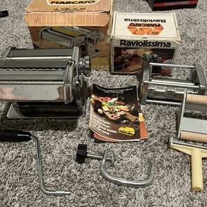 Marcato Atlas 150 Pasta Maker Machine & Raviolissima Attachment Made in Italy - Picture 1 of 24