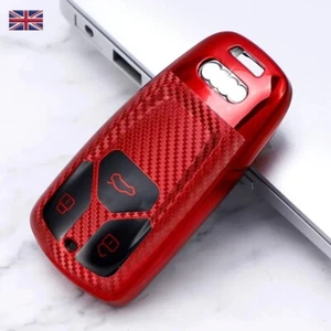 Fernbedienung Schlüsselabdeckung Etui Anhänger für Audi A5 A8 Q3 Q5 Q7 A6 C5 C6 RS SLINE TT *ROT* - Bild 1 von 7