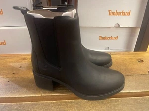 TIMBERLAND WOMEN'S DALSTON VIBE MID CHELSEA BOOT JET BLACK A25B1 ALL SIZES - Picture 1 of 8