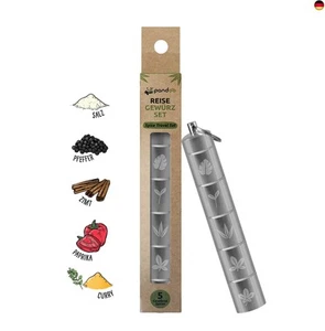 Reise- und Picknick Gewürz-Set | Outdoor Reisegewürzset 5-in-1 Mini Camping G - Bild 1 von 9