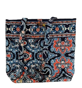 Vera Bradley Paisley Shoulder Bag Quilted Coastal Grandma Cottagecore Retro - Picture 1 of 5