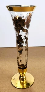 Vintage Abel Wasserberg & Co. Charleton Gold vergoldet handbemalt 12" Vase #2758 - Bild 1 von 9