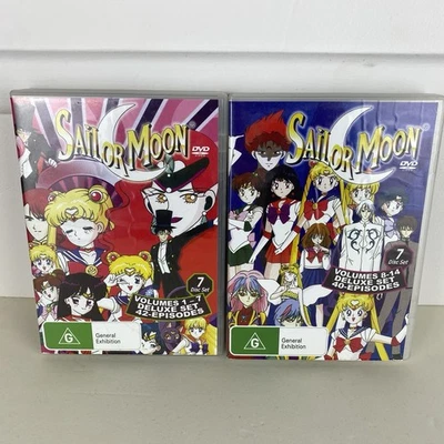 Sailor Moon DVD Volumes 1 - 14 English - 82 episodes Region Free VGC Free Post - Image 1 of 4