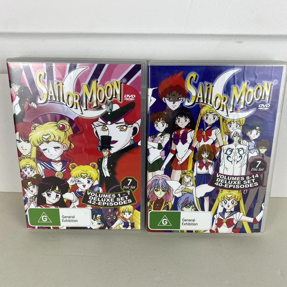 Sailor Moon DVD Volumes 1 - 14 English - 82 episodes Region Free VGC Free Post - Image 1 of 4