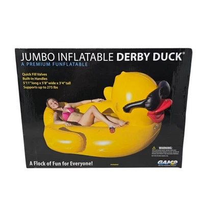 PISCINA INFLABLE GIGANTE DERBY PATO GRAN TAMAÑO INFLABLE 71" X 68" X 40" Foto 1 de 3