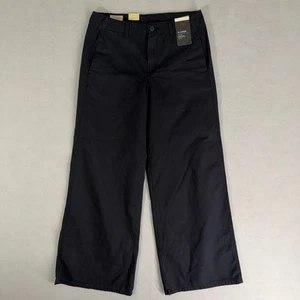 Levi's Premium Xl Chino Damen Hose Größe 27x31 Schwarz Mid Rise Wide Leg Baggy - Bild 1 von 24