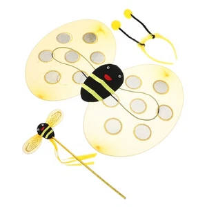 1 Set Niñas Disfraz de Abeja: Halloween Animal Cosplay Disfraz Accesorios Ala - Imagen 1 de 12