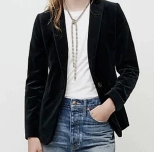 J.CREW Damen Parke Blazer Baumwollsamt, gefüttert, Wollmischung Kragen, Größe 6T - Bild 1 von 12