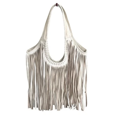 Bolso Jennifer Haley Cuero Blanco 'Grande Flecos Sofisticado Shopper' Foto 1 de 4