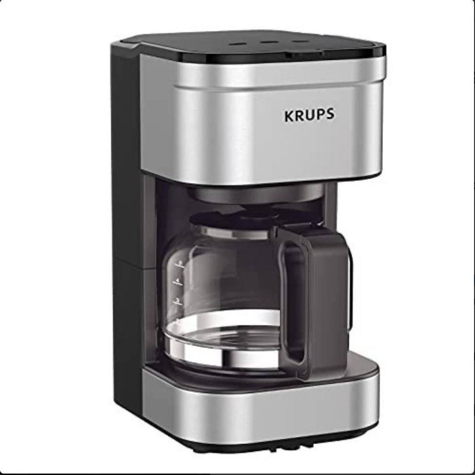 KRUPS Simply Brew Compact 5 Cup Coffee Maker: Stainless Steel Design, Pause & Br - Image 1 of 1