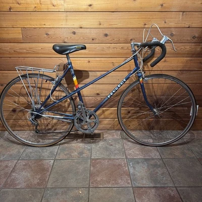 Vintage Peugeot Iseran Road Bike 12 Speed Steel Carbolite France Blue Vtg 80’s - Image 1 of 4