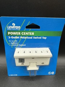 Leviton Drei Steckdosen Schwenksteckdose Steckdosenadapter 15A 2 Zinken 1875W Max - Bild 1 von 6