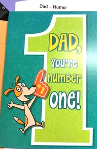 Tarjeta de cumpleaños para papá "¡Eres el número uno!" Feliz Cumpleaños Papá Sello 82B - Imagen 1 de 3