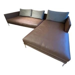 COR Ecksofa Pilotis Leder 295 Dunkelbraun Fuß Schwarzchrom - Bild 1 von 4