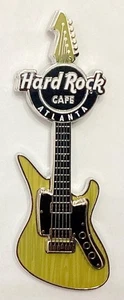 2018 HARD ROCK CAFE ATLANTA MAGNET 3D RETRO WOODGRAIN GUITAR - Picture 1 of 2