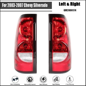 For Chevy Silverado 2003-2007 Pair Halogen Tail Lights Assembly Left+Right Side - Bild 1 von 12