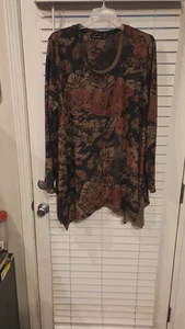 Blusa Pullover Informal Express Mujer Multicolor Manga Larga Floral Talla XL  - Imagen 1 de 5