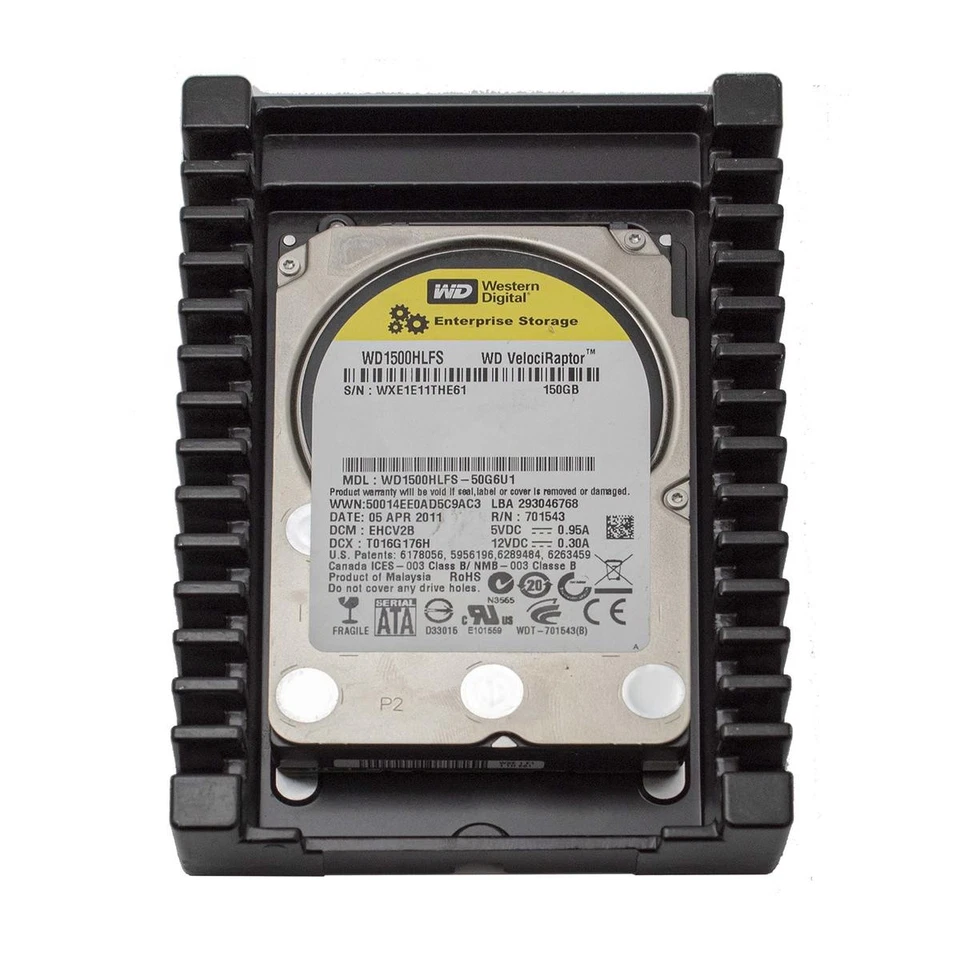 WD Velociraptor 150GB 10K RPM Hard Disk HDD SATA 3.5" Refurbished Computer - Image 1 of 3