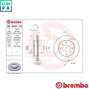 2x BRAKE DISC 09.5447.10 FOR NISSAN PRIMERA/Hatchback GA16DE/GA16DS 1.6L 4cyl - Picture 1 of 9