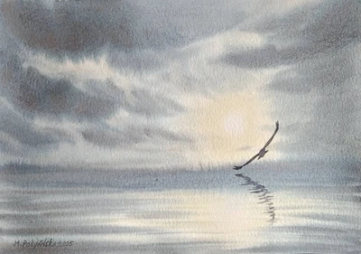 Pintura Original Paisaje Obra de Arte Moderno Paisaje Marino BERD SOL Paisaje Marino Arte A4 Foto 1 de 4