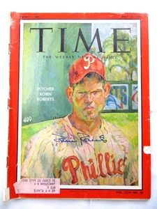 Robin Roberts Signed Autographed Magazine Time 1956 Phillies JSA AG39550 - Picture 1 of 1