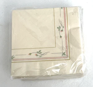 Lenox Rose Manor Paper Beverage Napkins Qty 50 5"x5" 3-Ply Floral Retro - Picture 1 of 3