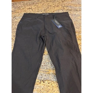 Pantalones técnicos negros ligeros calce ceñido Kenneth Cole New York 34x29 nuevos con etiquetas para hombre - Imagen 1 de 10