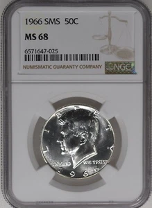 1966 Kennedy Half Dollar SMS 50C MS 68 NGC - Picture 1 of 2