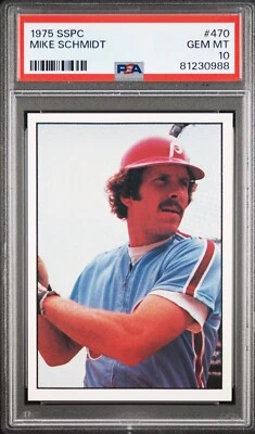 SSPC 1975 — Mike Schmidt — 3er año — 💎 como nuevo PSA 10 — NUEVO — reholder’d (mayo de 2025) Foto 1 de 3
