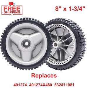 2 Pack Front Drive Wheels for AYP, Craftsman, Husqvarna 532401274  401274X460 - Picture 1 of 8