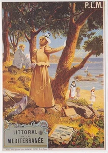 CP AFFICHE Chemins de Fer P.L.M. LITTORAL MÉDITERRANÉE Edit Edit CLOUET 10184 - Picture 1 of 2