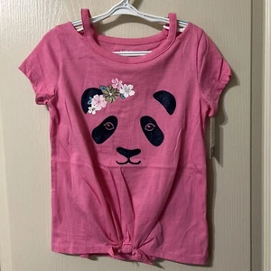 BRAND NEW Adorable Carter’s 6/6x Girls Pink Tshirt Panda Face Cute Never Worn - Picture 1 of 4