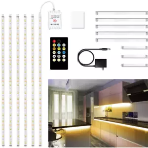 under Cabinet Lights, 6 PCS under Cabinet Lighting with Remote, Dimmable LED Str - Picture 1 of 9