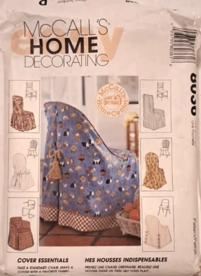 McCall's Home Decorating 8036 Chair Cover Essentials - 6 Styles Pattern Uncut - Image 1 of 3