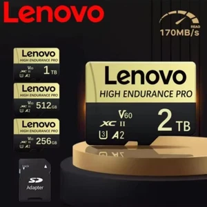 Lenovo High Endurance Pro 2TB Micro TF SD Card Memory Card For Samsung, Huawei - Picture 1 of 5