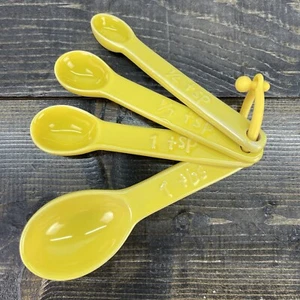 Measuring Spoon set yellow ceramic full set with silicone ring - Picture 1 of 10