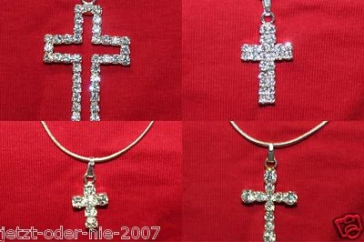 Kette Halskette mit Kreuz Anhänger Schlangenkette 40cm  - Bild 1 von 2